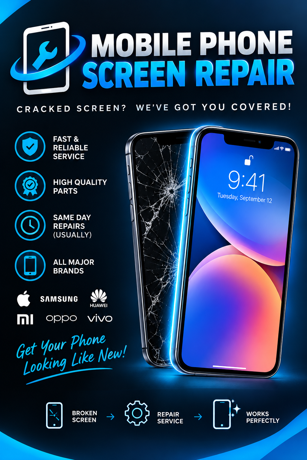 Mobile screen replacement